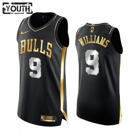 Maillot Basket Chicago Bulls Patrick Williams 9 2020-21 Noir Golden Edition Swingman - Enfant